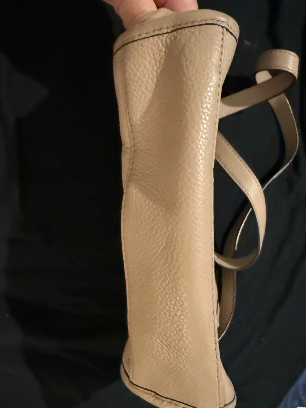 Michael Kors Pebbled Leather Crossbody in Taupe with Gold Hardware